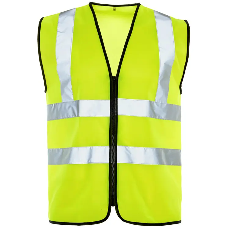 High Visibility  Reflective Safety Vest with Zipper Closure