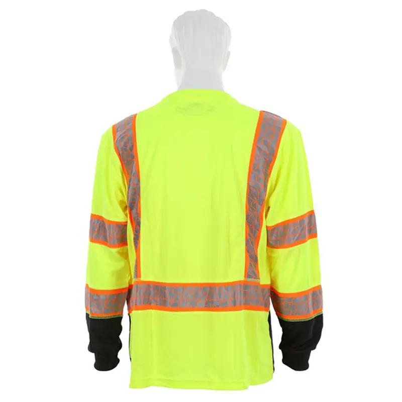 Hi-Vis long sleeve Safety Work T-Shirts 