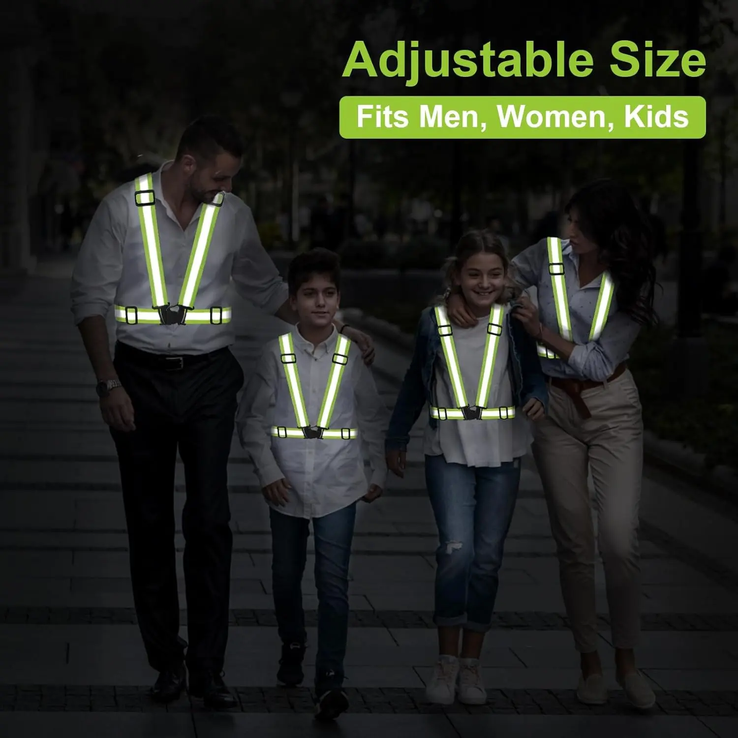 High Visibility Adjustable Reflective Light Belt 