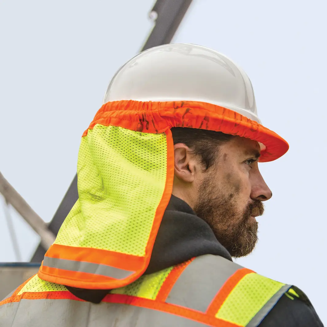  Hi Vis  Mesh Hard Hat Sun Shield Cooling Mesh Prevents Heat Fatigue 